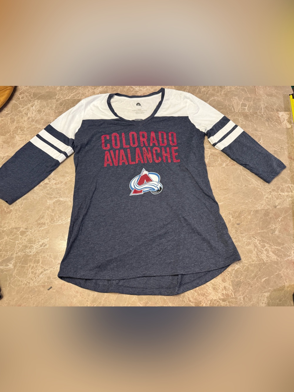 Women's Colorado Avalanche 3/4-Sleeve T-Shirt Size M